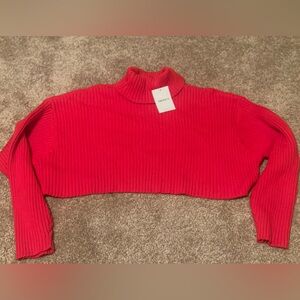 Forever 21 Vibrant Red Cowl Neck Sweater